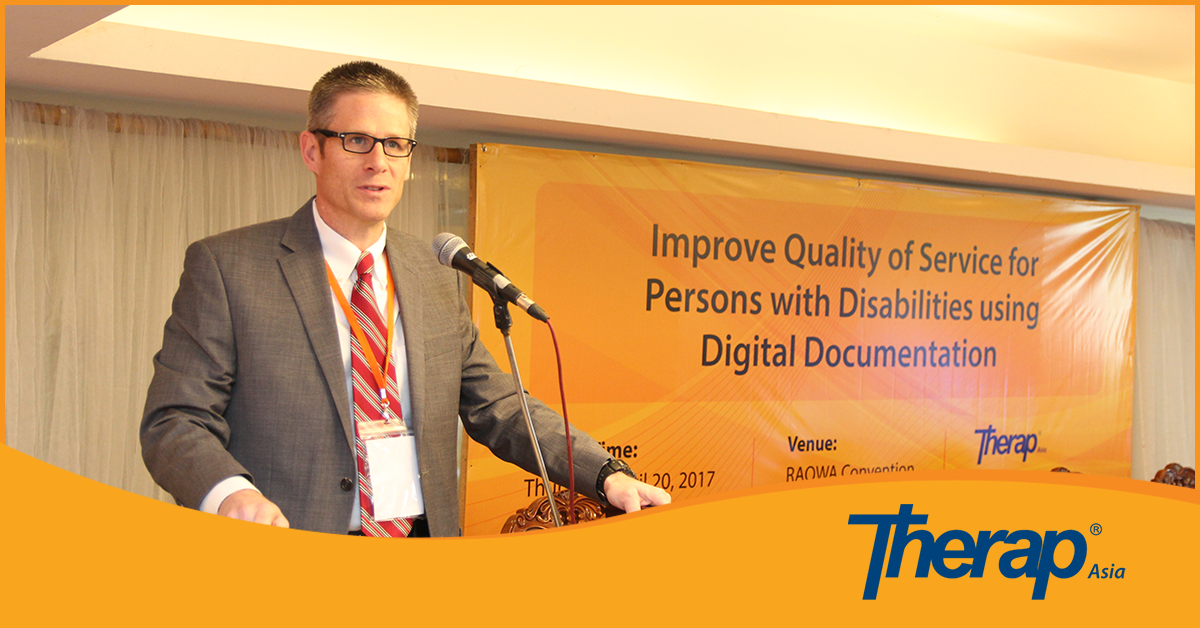 Jeff Case, Director of Business Development of Therap Services, sharing his experience from disability industry in USA