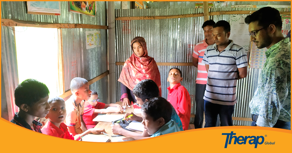 Therap Global team is visiting the classrooms of Durgapur Buddhi Protibondhi and Autistic school, Rangpur