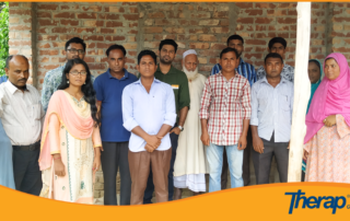 Therap Global team and teachers of SWID Bangladesh Buddhi Protibondhi o Autism Biddaloy, Ghoraghat taking a group picture