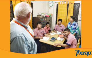 Ken Slavin, Business Development Director Visiting the classrooms of Angels Care Foundation, Dhaka