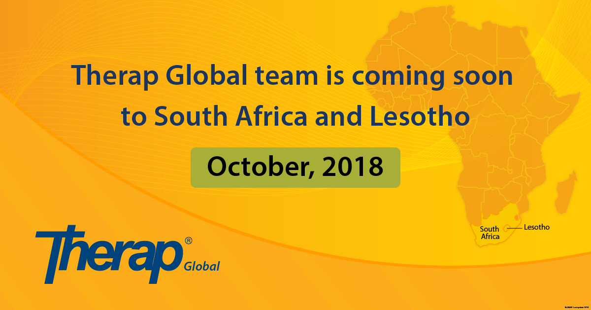 Therap Global team is coming to South Africa and Lesotho in October, 2018