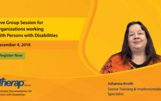 Live Group Session for organizations working with Persons with Disabilities on December 4, 2018
