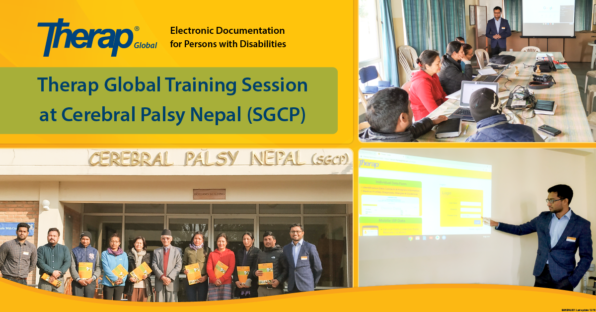 Therap Global Training Session Training Session at Cerebral Palsy Nepal (SGCP)