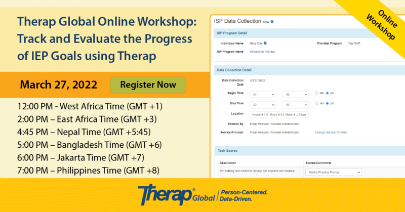 Therap Global Online Workshop: Track and Evaluate the Progress of IEP ...