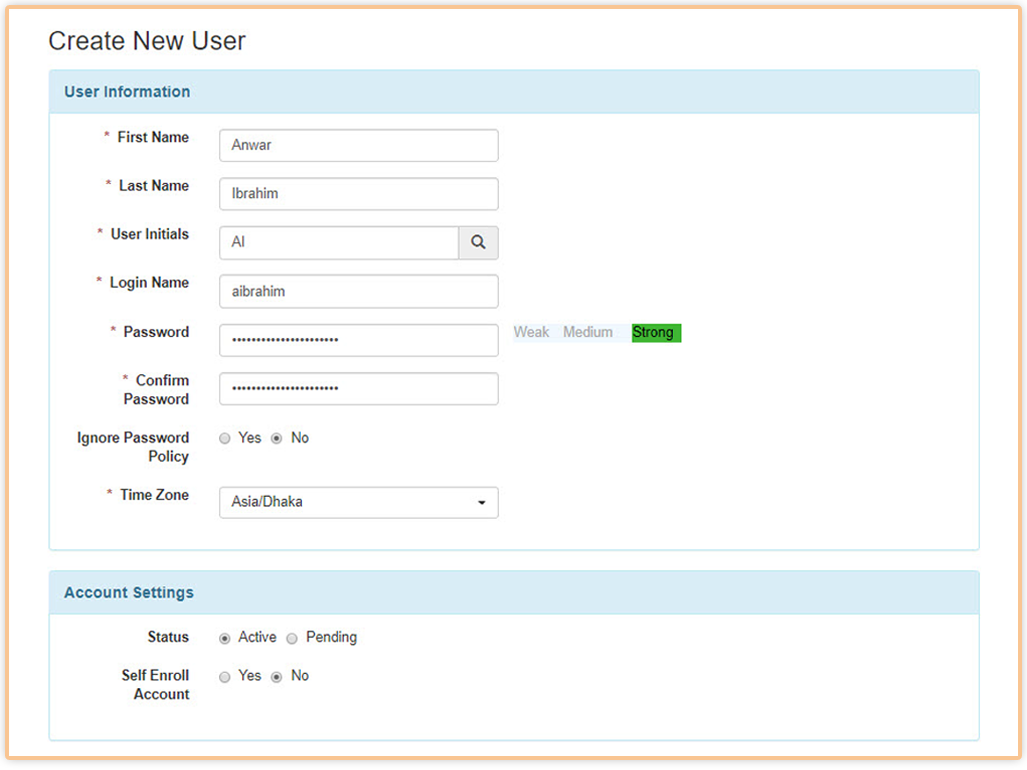 How to Create New User