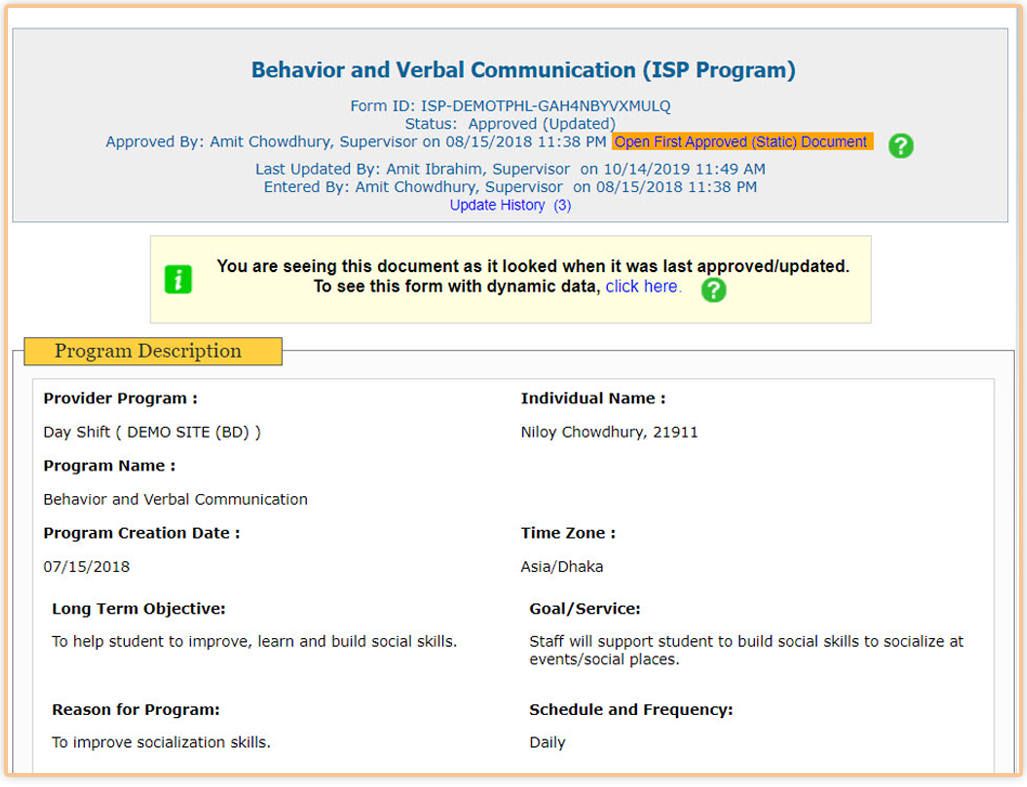 Create ISP Program