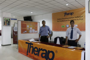 Andalib Kabir and Faisal Iqbal at the Therap booth