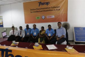 Officials from Department of Education, Western Province, Sri Lanka, visit the booth of Therap 