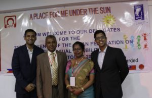 Andalib and Faisal with Mr. Nihal Nanayakkara, President, CAMR, and Mrs. Nandhini Wijayaratnam, Vice President, CAMR, Immediate Past President of AFID 