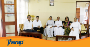 Andalib and Faisal with members of the Sisters of Charity in Colombo, Sri Lanka