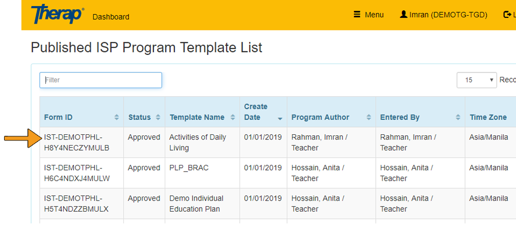 how to apply isp template