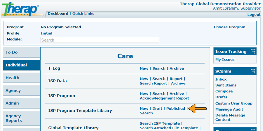 how to apply isp template