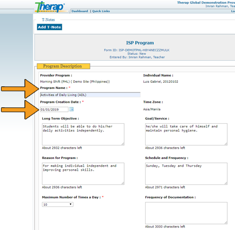 how to apply isp template