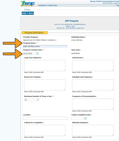 how to apply isp template