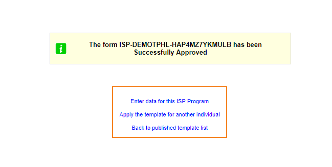 how to apply isp template