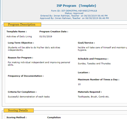 how to apply isp template