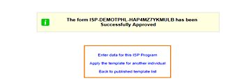 how to apply isp template