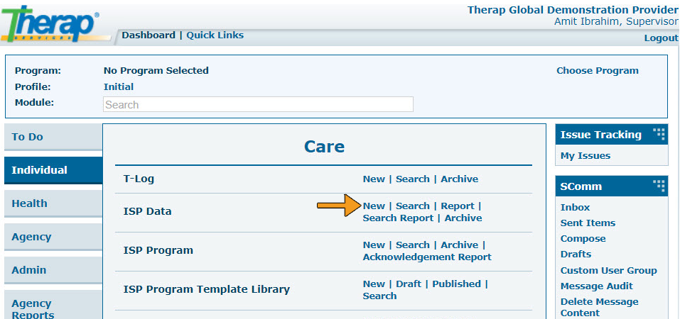 how to create T-Log without an individual