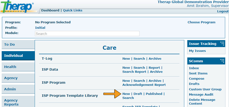 how to create isp template