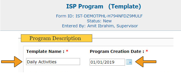 how to create isp template