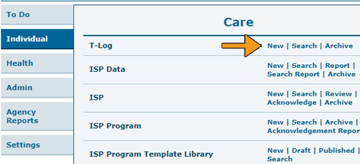 how to create T-Log without an individual