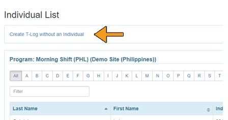 how to create T-Log