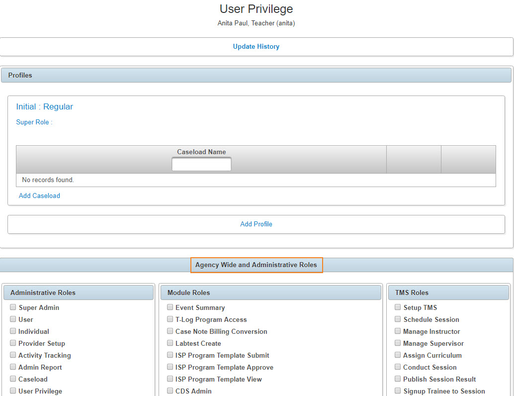 select program from isp program list