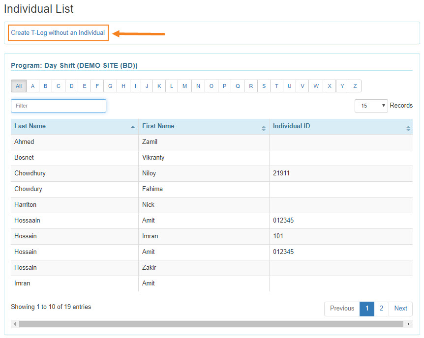 select program from isp program list