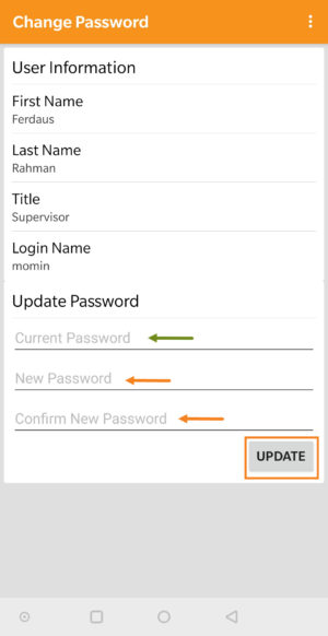 Own Password change