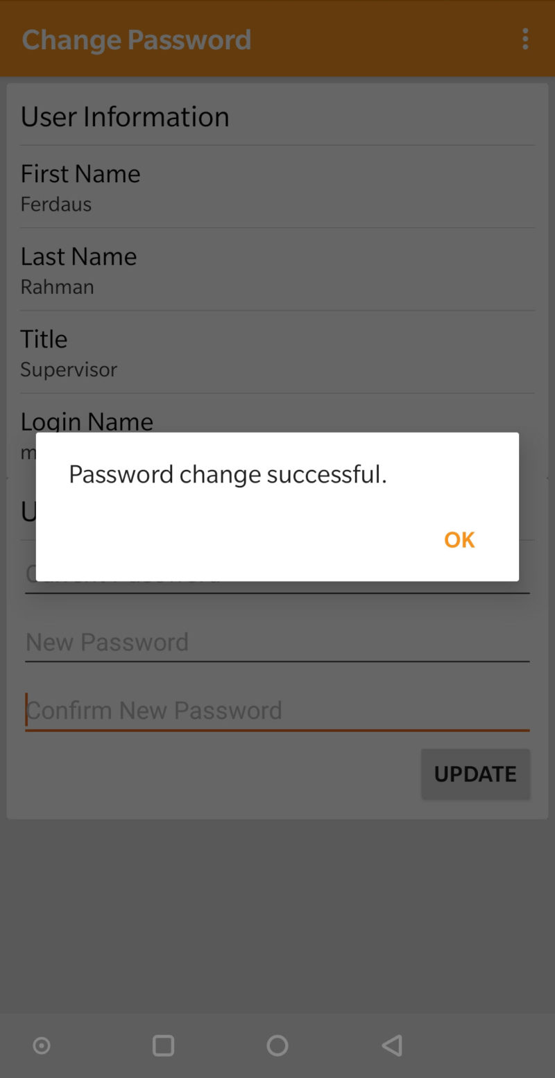 Own change confirmation - Therap Global
