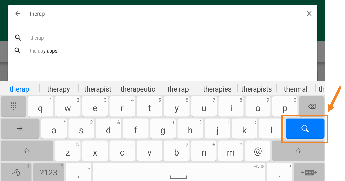 Search Therap ISP program on therap dashboard