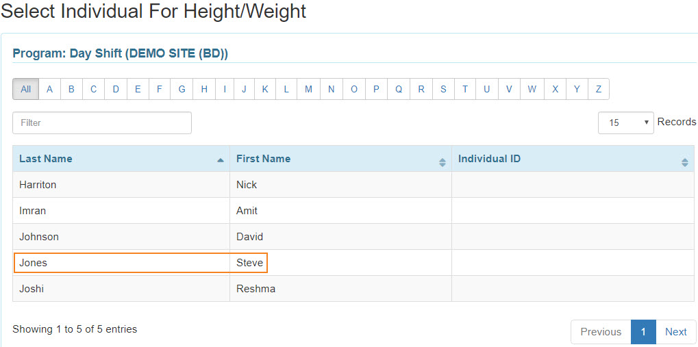 Select Individual_09252019 ISP program on therap dashboard