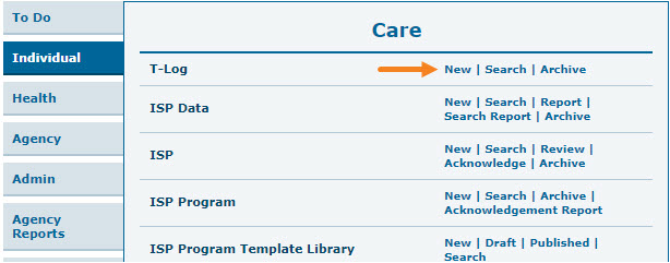 ISP program on therap dashboard