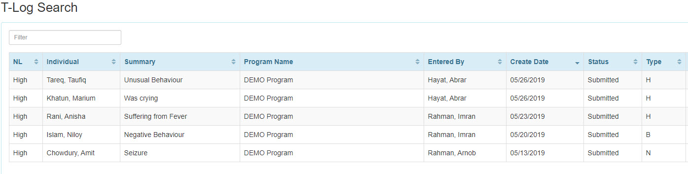 ISP program on therap dashboard