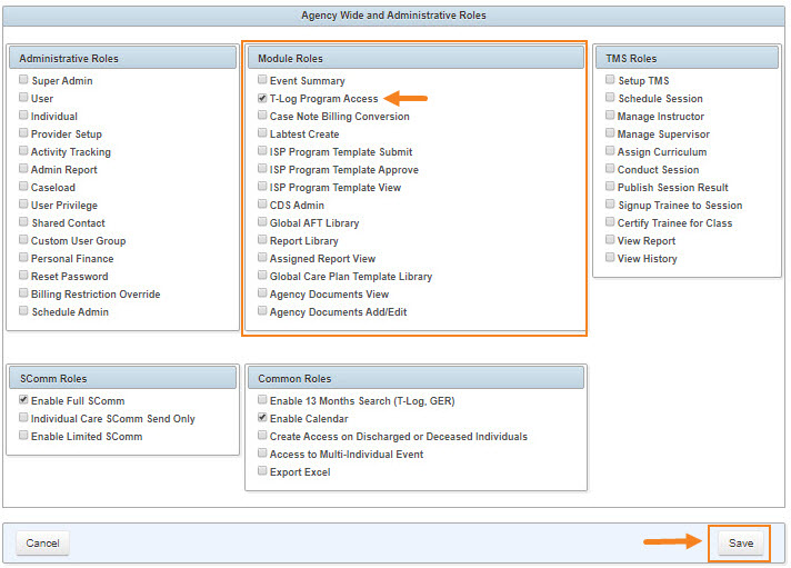 ISP program on therap dashboard