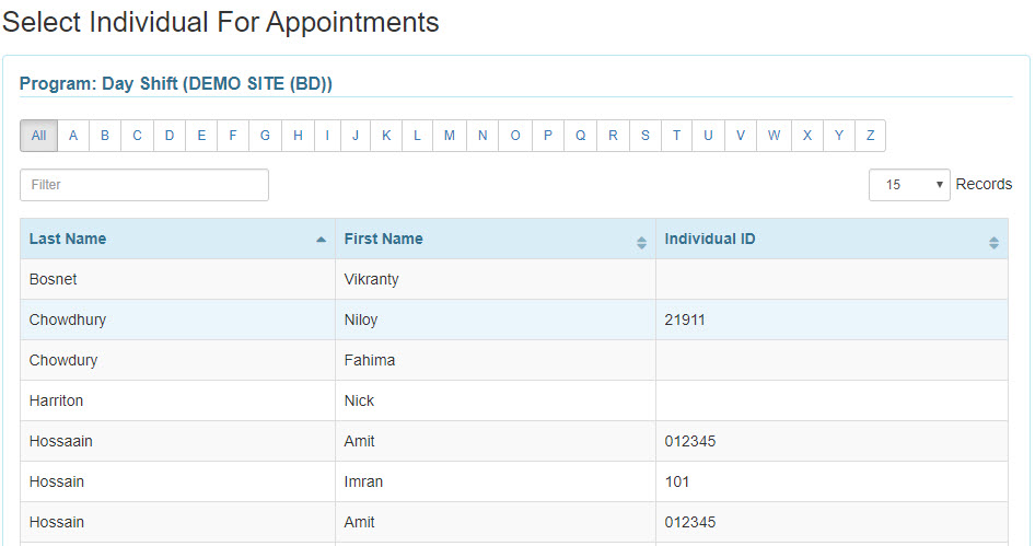 Progrm List