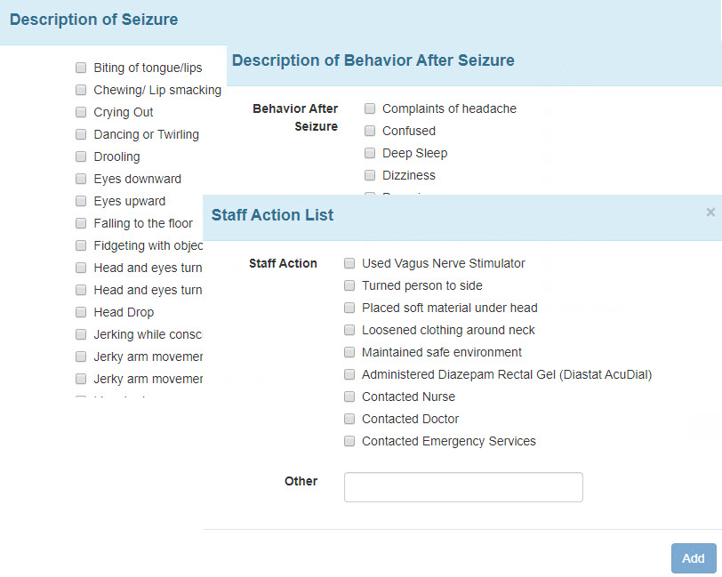 Seizure select program from isp program list