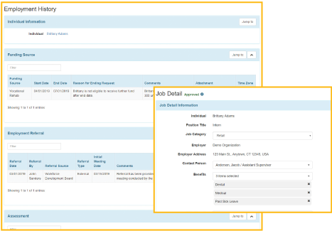 Employment-history-200120-screenshot The Employment / Volunteering History form provides a comprehensive summary of the services in one place.