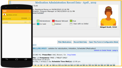  The Medication Administration Records (MAR) module provides users with a tool to effectively and easily record the medications administered to an Individual.