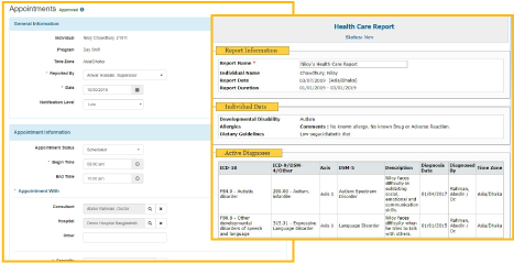  Therap’s Health Tracking module allows users to efficiently track different types of health data relating to an individual and create detailed and monthly reports. 