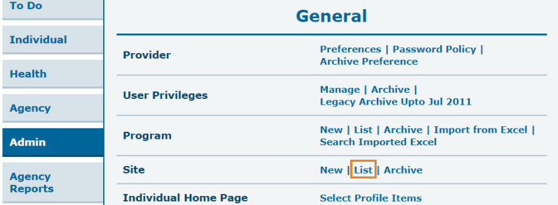 SiteList 03272020 ISP program on therap dashboard