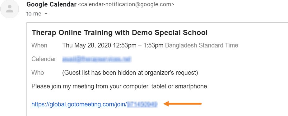 Notification link