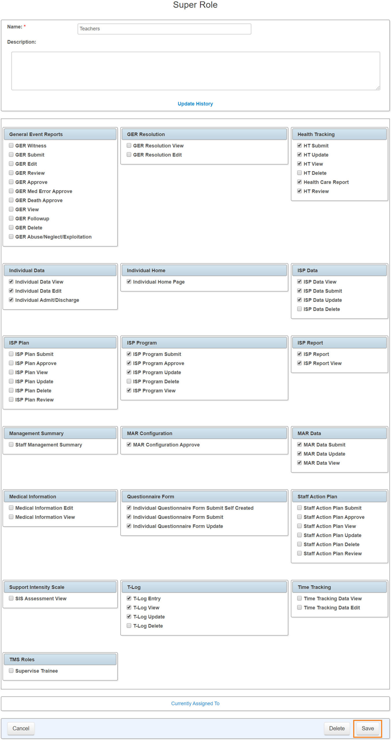 select program from isp program list