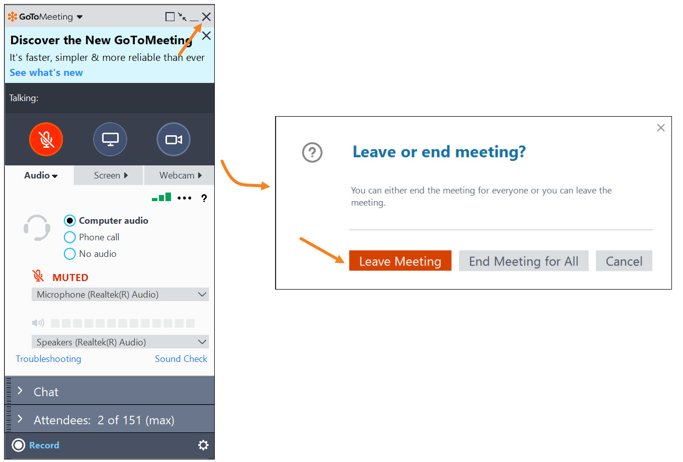 Leave Meeting