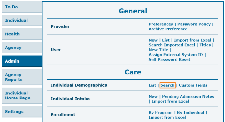 ISP program on therap dashboard