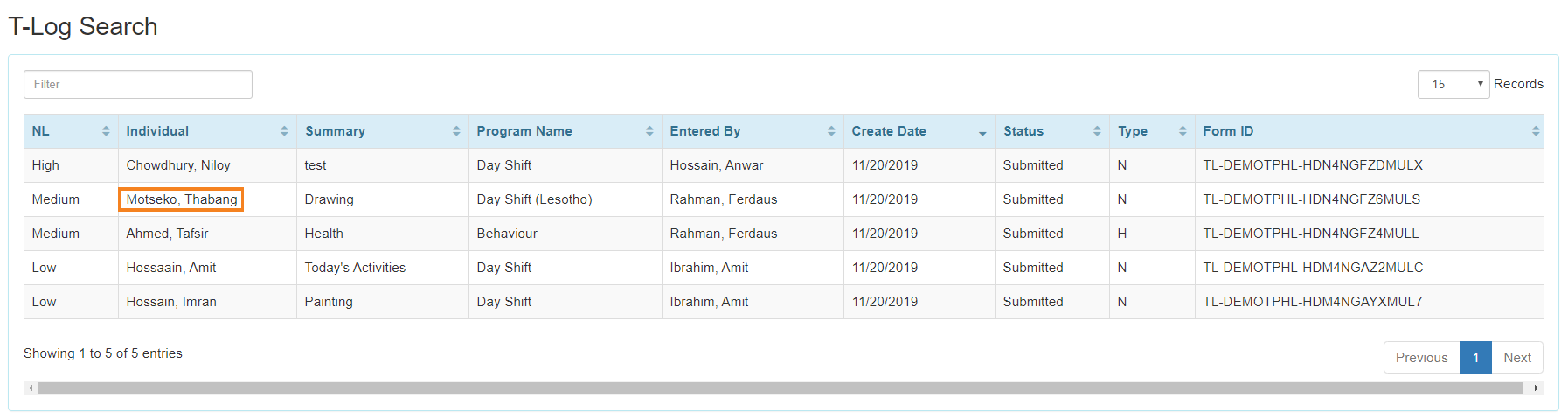 select program from isp program list