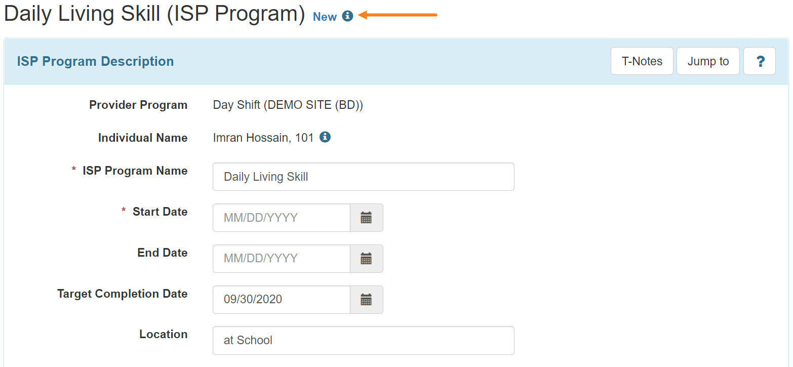 select program from isp program list