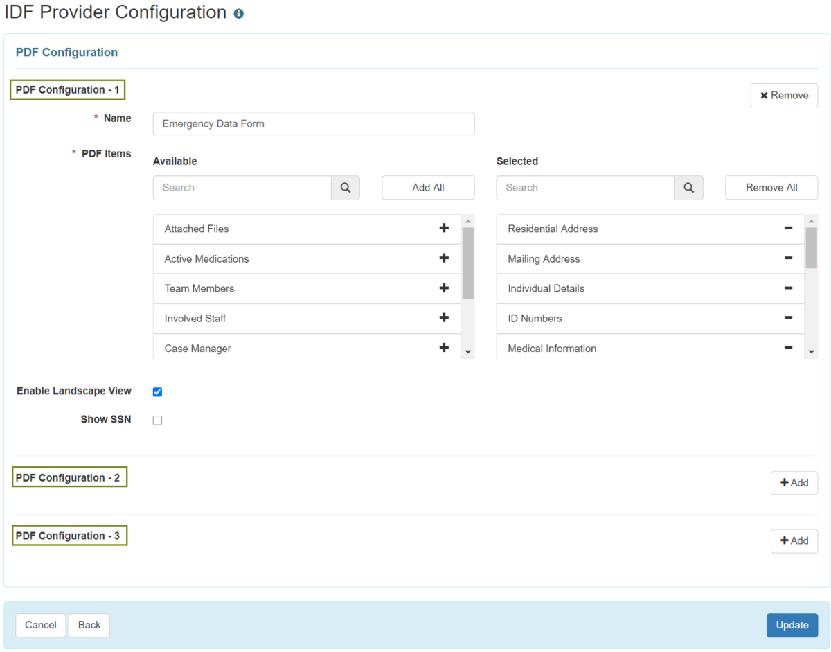 IDF Provider Configuration - Therap Global