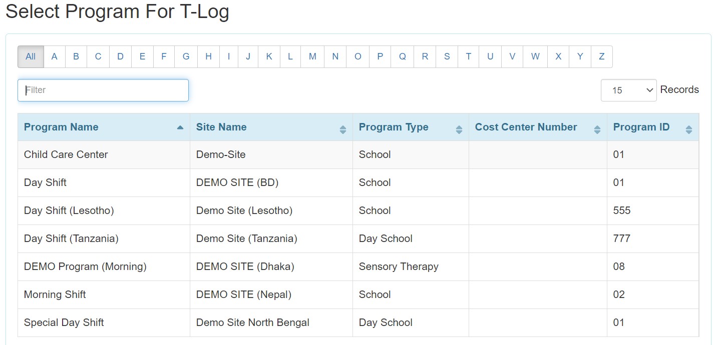 select program from isp program list