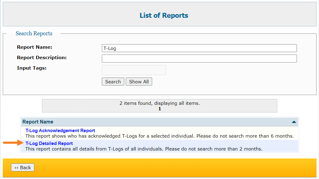 ISP program on therap dashboard